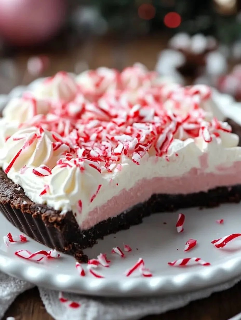 Quick Christmas Peppermint Pie