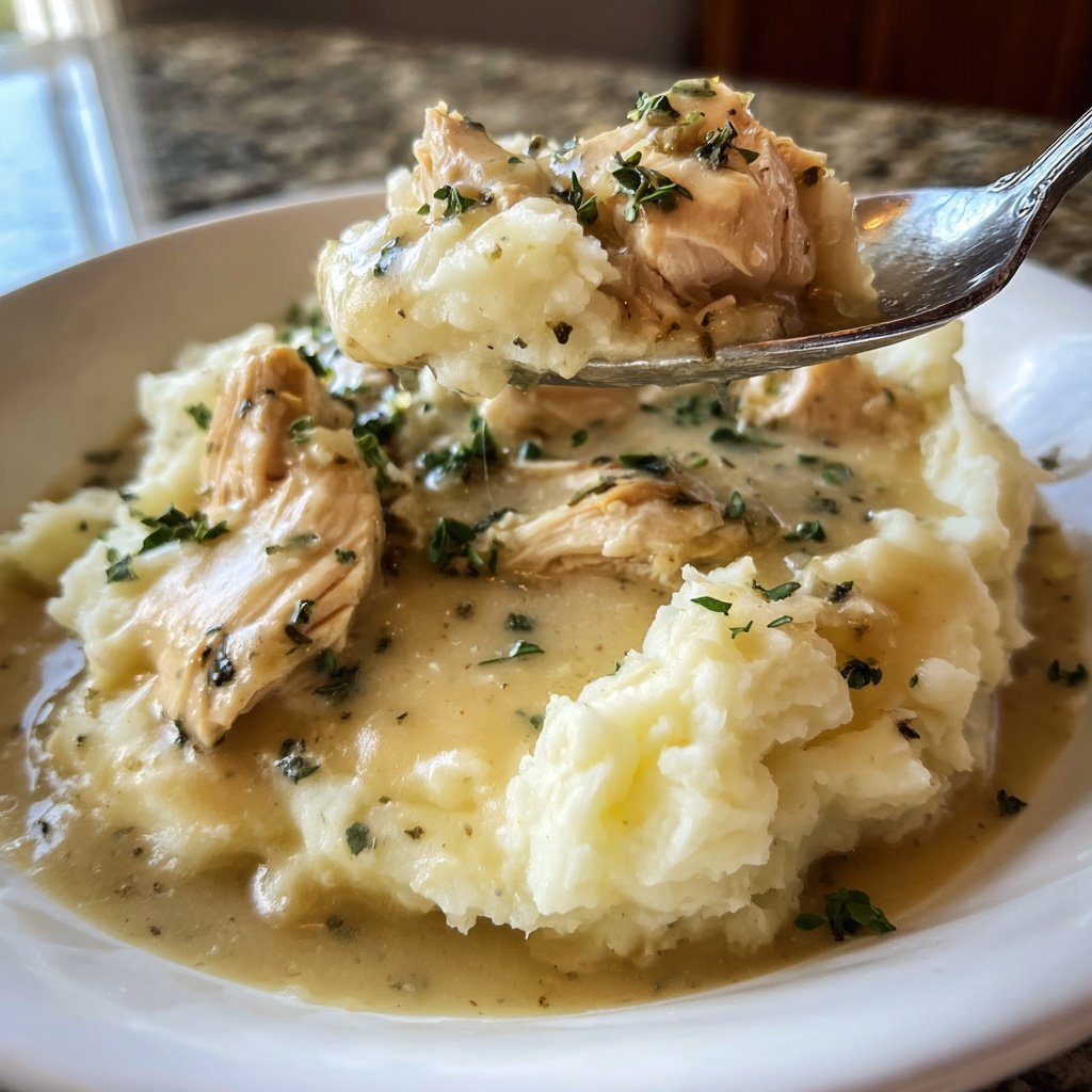 Comfort Food Creamy Chicken and Mashed Potatoes