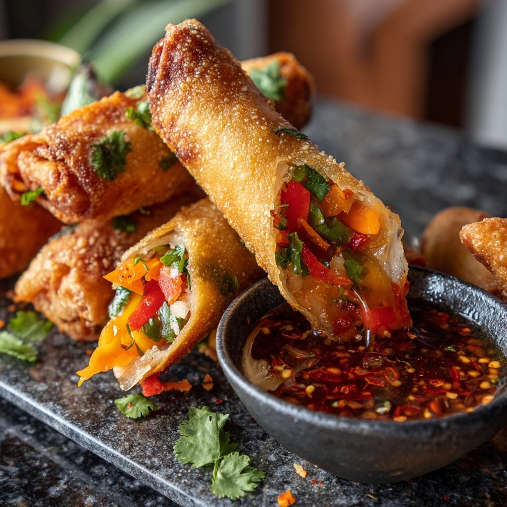 Super Bowl Veggie Spring Rolls