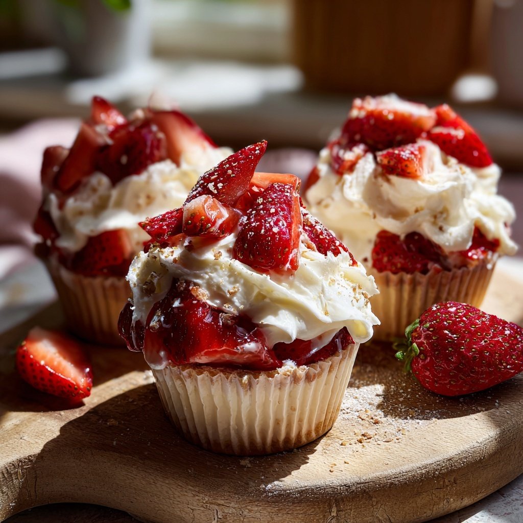 Fresh Strawberry Cream Cups