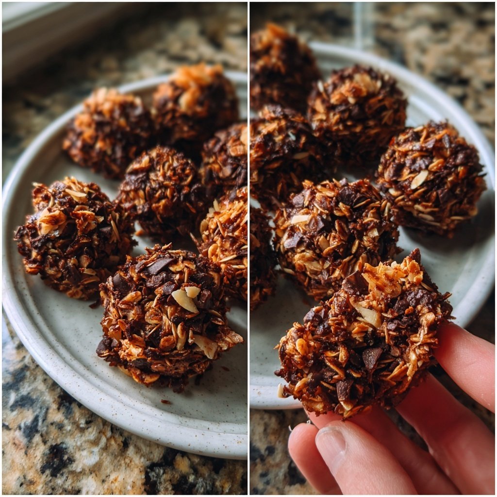 Chocolate Almond Coconut Granola Bites