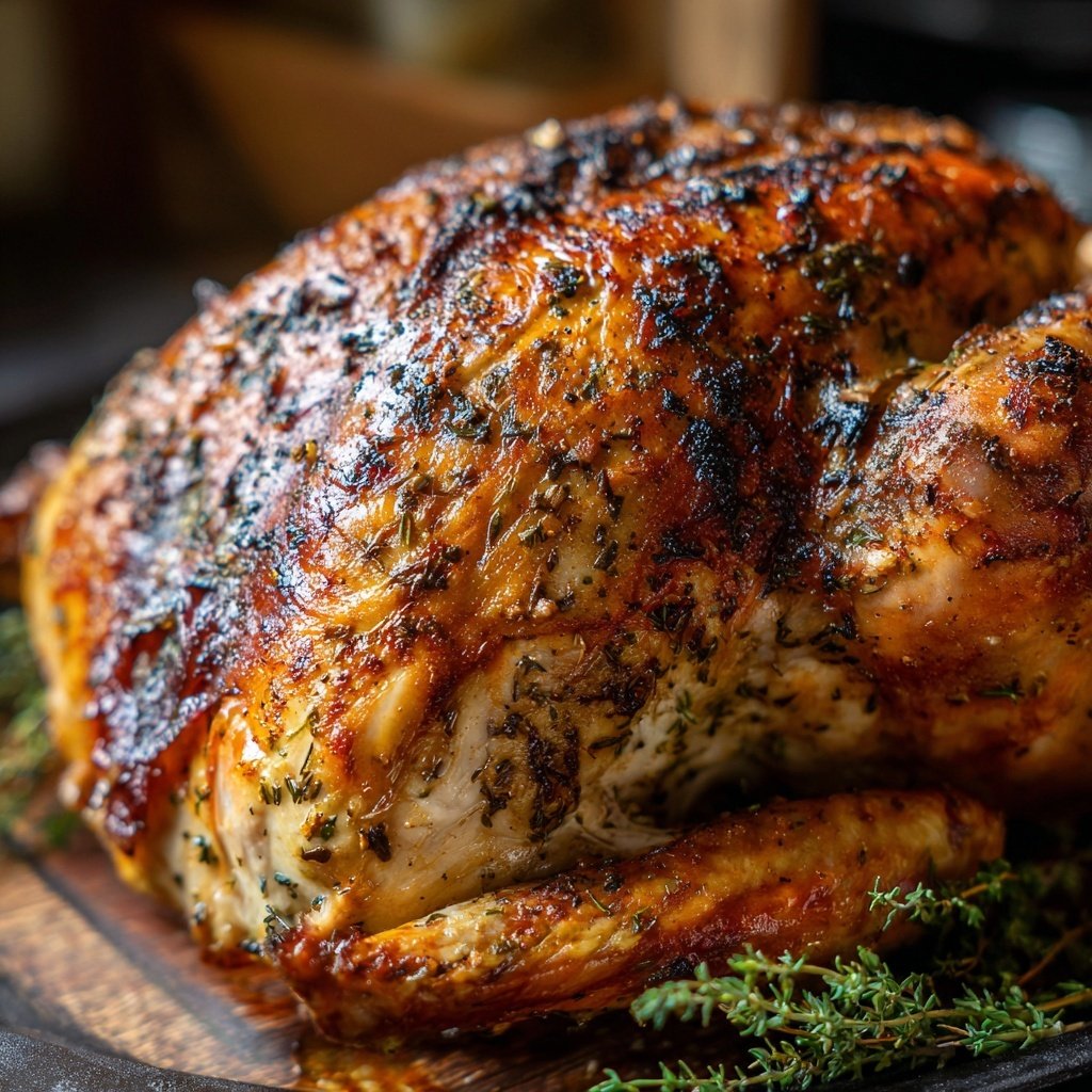 Seasonal & Festive Thanksgiving Herb Stuffed Turkey