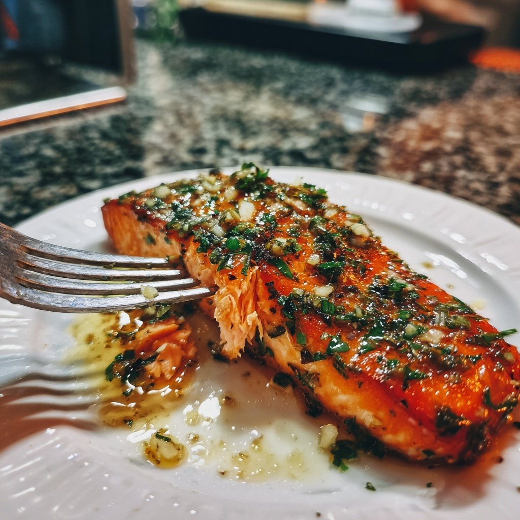 Air Fryer Salmon With Garlic Butter