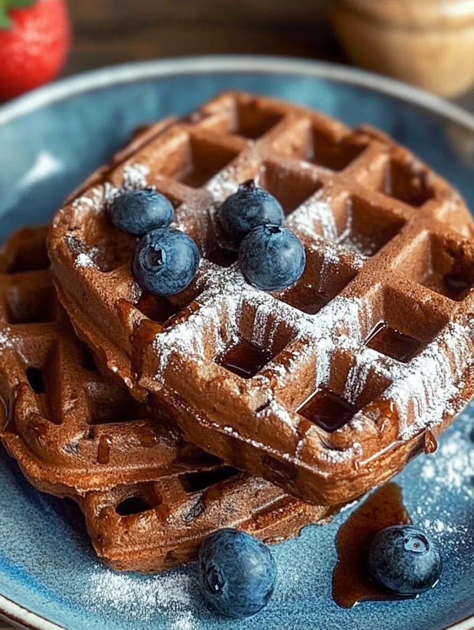 Brownie Waffles! (No Flour Needed)