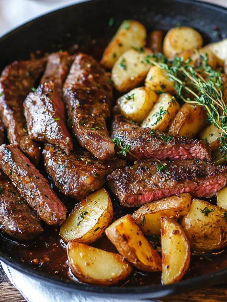 Garlic Butter Steak and Potatoes Skillet