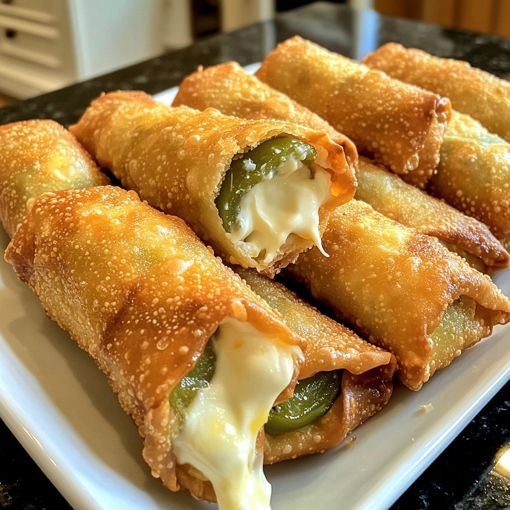 Tasty Finger Food Mini Jalapeno Popper Egg Rolls