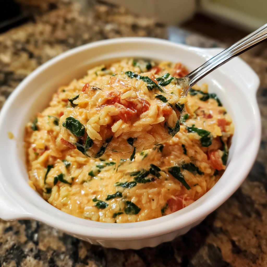 Creamy Spinach Tomato Rice