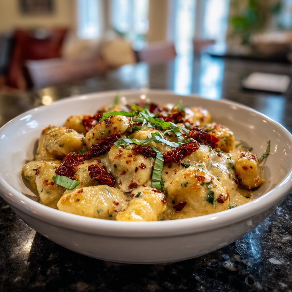 Romantic Creamy Tuscan Gnocchi