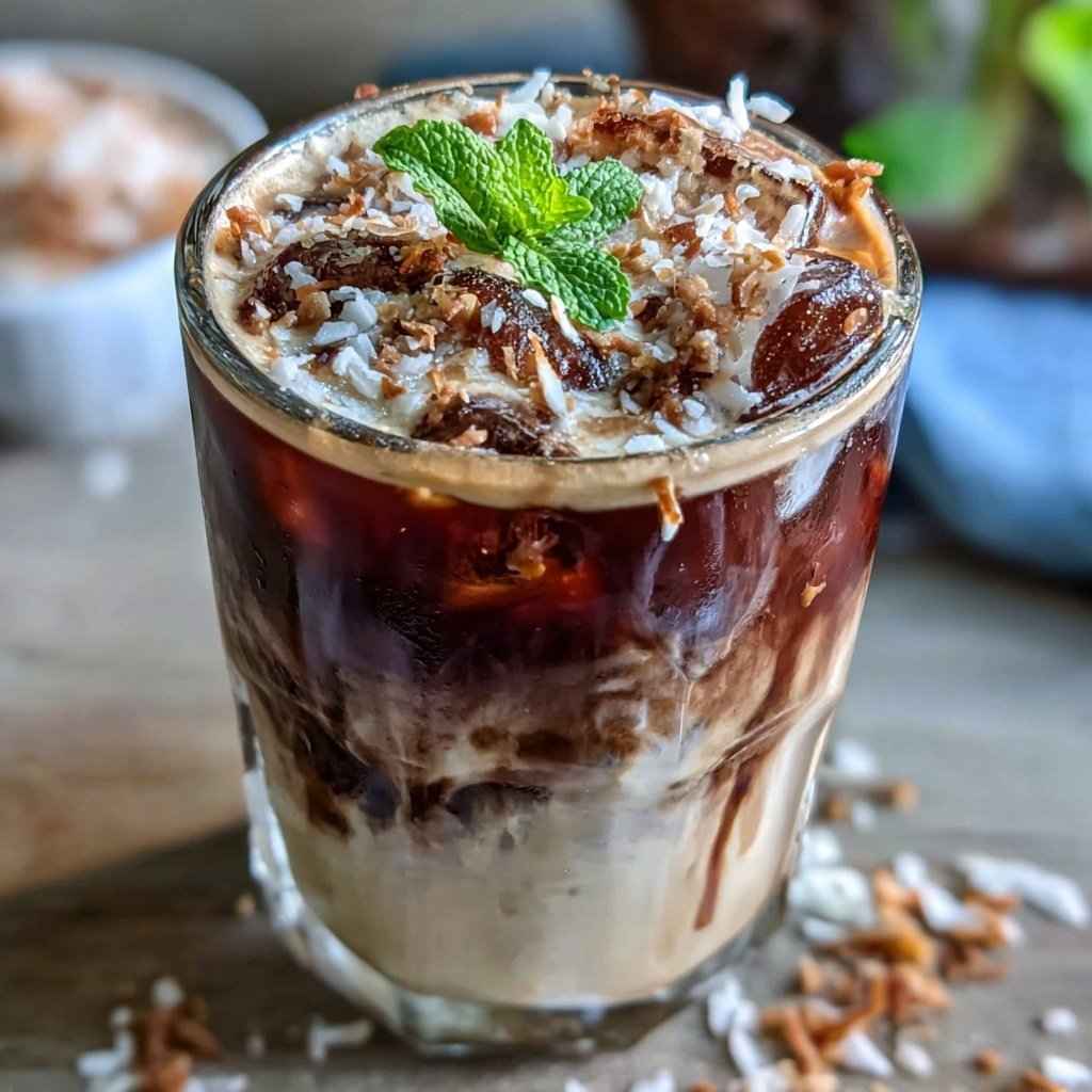 Low Calorie Iced Coconut Vanilla Coffee