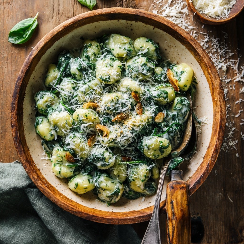 Creamy Spinach Gnocchi