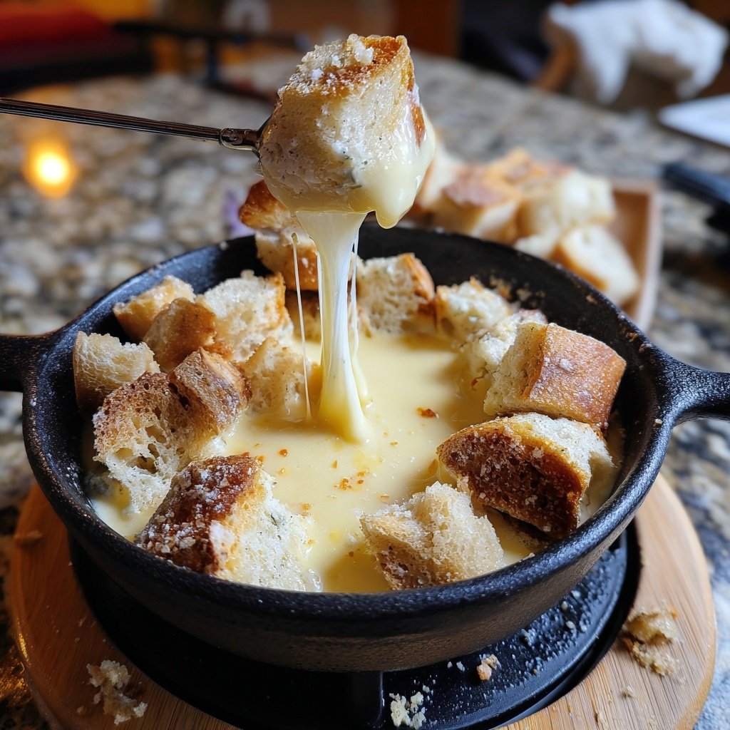 Fondue with Mild Blue Cheese