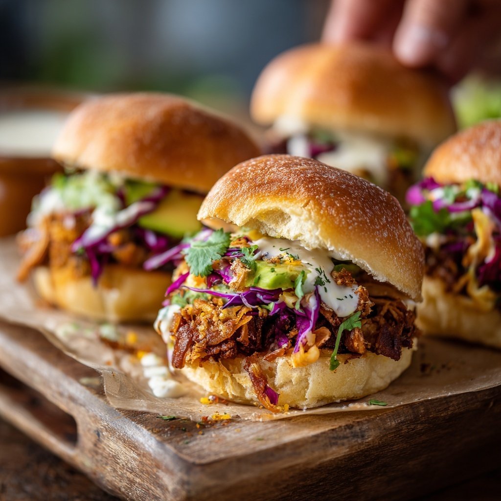 Veggie Sliders with Garlic Aioli