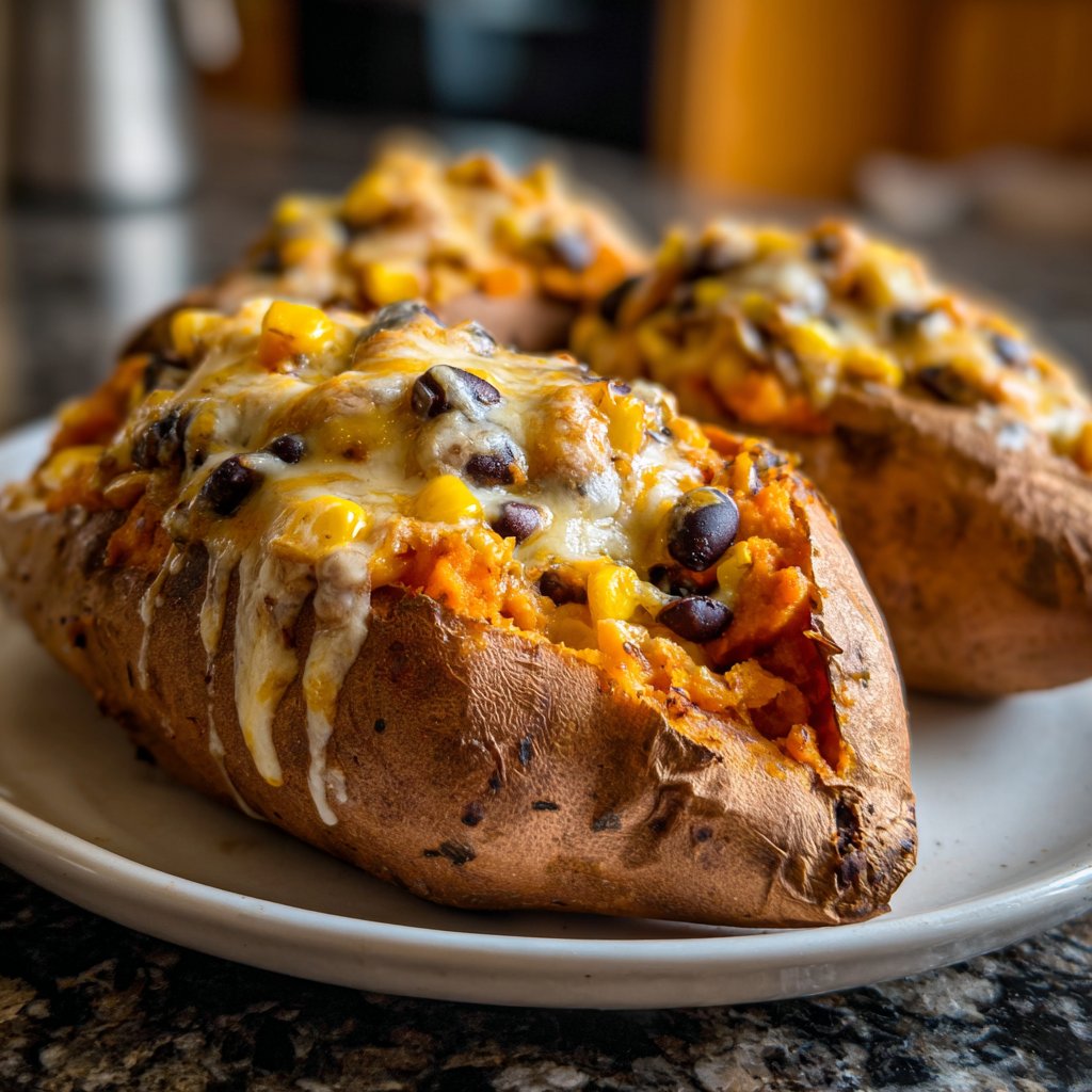 Valentine Dinner Stuffed Sweet Potatoes