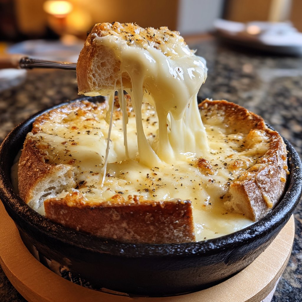 Fondue with Fontina Cheese