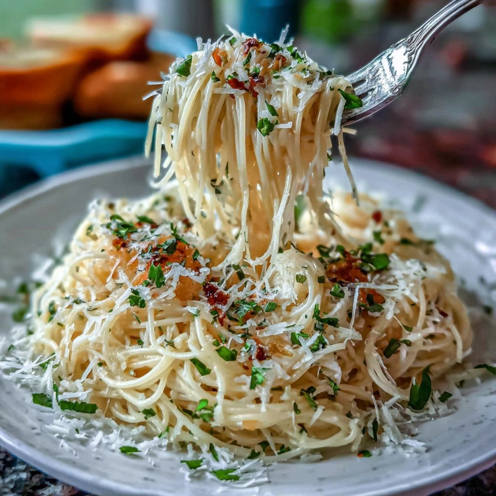Angel Hair Pasta With Lemon Garlic Butter Sauce