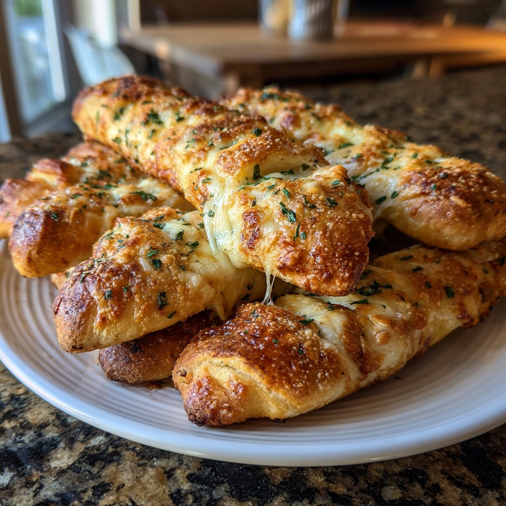 Super Bowl Party Food Cheesy Breadsticks