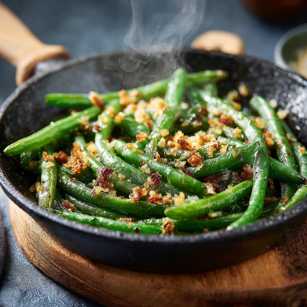 Garlic Butter Green Bean Skillet